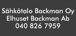 Sähkötalo Backman Oy - Elhuset Backman Ab logo